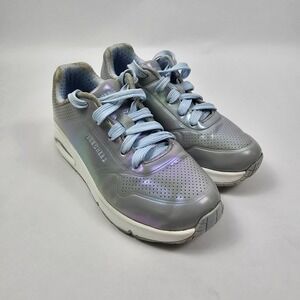 Skechers Air Cooled Memory Foam Kids‎ US 13.5 Sneakers Shoes Silver SN: 310548L